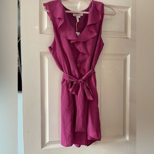 NWT BCBGeneration Romper- lined, Large, belt tie at waist.